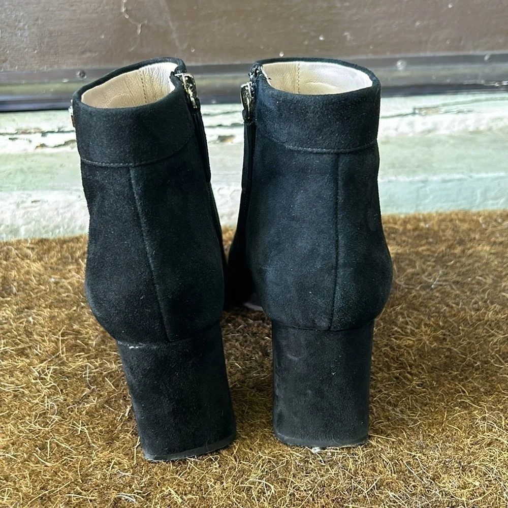 Kate Spade Adalyn Ankle Boots Black Suede Size 9 Booties Fall Boots